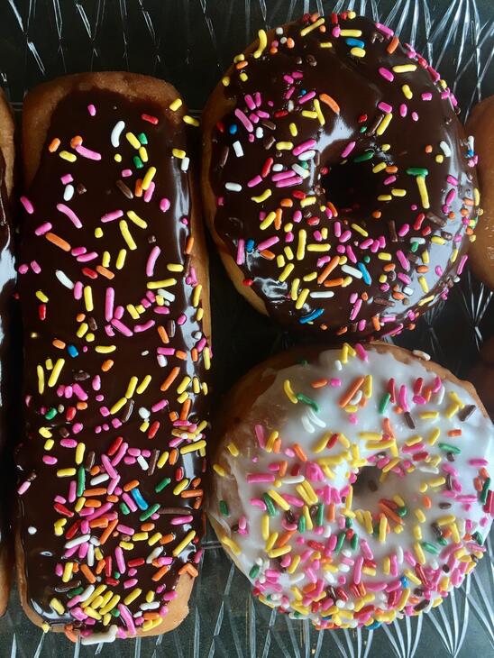 Sprinkled donuts